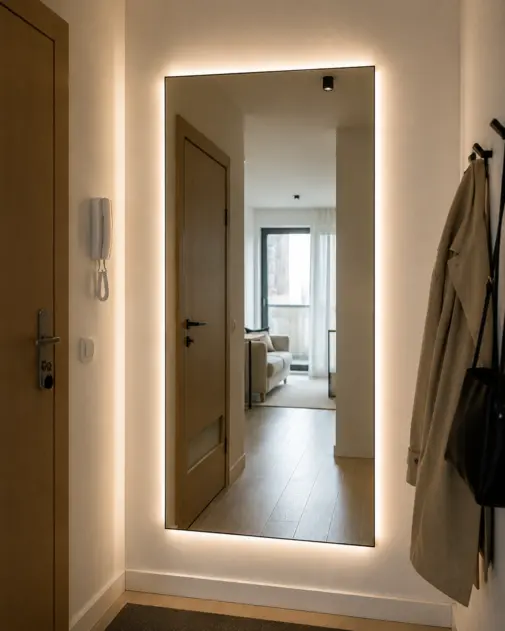 Elegackie lustro podświetlane LED